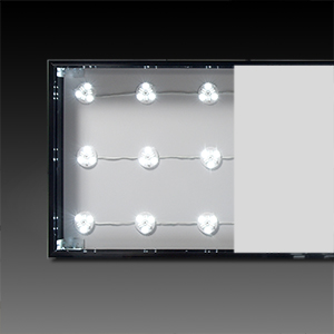 【代引不可】看板　LEDファサード/壁面看板/薄型内照式W1800mm×H1200mm　WD100-1800-1200