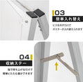 A型スタンド看板 A2サイズ 化粧ビスタイプ 片面仕様 屋内対応 耐候 軽量 アルミフレーム スタイリッシュ スタンドサイン 店舗用看板 シルバー aas-a2s 4