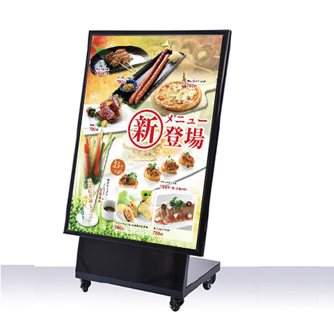 LED看板 LEDライトパネル スタンド看板 内照式 店舗用看板 ブラック ch-b1