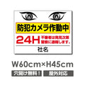24時間 W600xH450mm カメラ録画中 監視カメラ作動中 camera-207 1