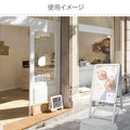 A型スタンド看板 A2サイズ 両面仕様 屋外対応 防水 耐候 軽量 アルミフレーム 折りたたみ式 スタンドサイン 店舗用看板 シルバー a2-d 4