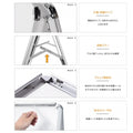A型スタンド看板 A2 片面表示 屋外対応 防風 風対策セット 付属品付き 2点セット シルバー ブラック 木目 2set-jc-a2-s 3