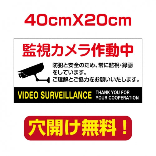 アルミ複合板　プレート看板 看板 標識 40*20cm camera-46