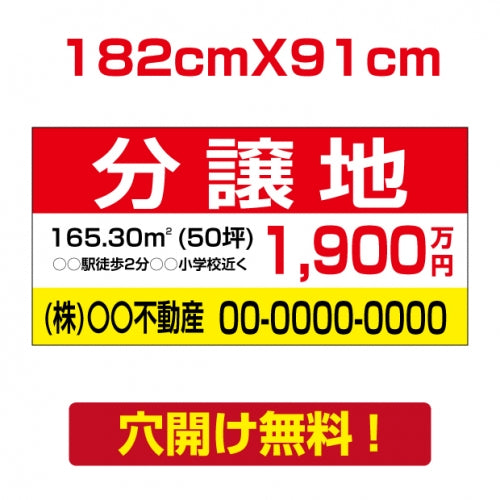 表示板不動産向け募集看板【分讓地】　プレート看板 estate-07