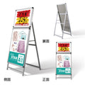 A型スタンド看板 A1・A2対応 複数展示用 片面仕様 屋外対応 耐候 軽量 アルミフレーム 折りたたみ式 スタンドサイン 店舗用看板 シルバー a2a1-s 4