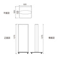 LED電飾スタンド看板 内照式 店舗用看板 楕円型 ECO照明 W500×H1375mm シルバー VALUE-4802 3