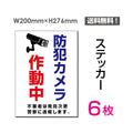 「防犯カメラ作動中」 防犯カメラ作動中看板 標識 sticker-074-6 1