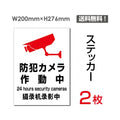 「防犯カメラ作動中」 防犯カメラ作動中看板 標識 標示 sticker-078 (2枚組) 1