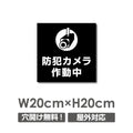 防犯カメラ作動中 パネル看板 プレート看板 W200xH200mm camera-288 1