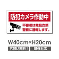 W400xH200mm 防犯カメラ作動中 パネル看板 プレート看板  camera-316 1