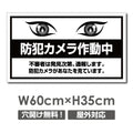 防犯カメラ作動中 パネル看板 プレート看板 W600xH350mm camera-349 1