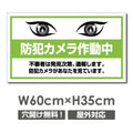 防犯カメラ作動中 パネル看板 プレート看板 W600xH350mm camera-351 1