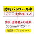 強力マグネットシート 1mm厚 「防犯パトロール中」 防犯ステッカー 磁石式 車用 防犯対策 表示サイン Magnet-sheet-058 1