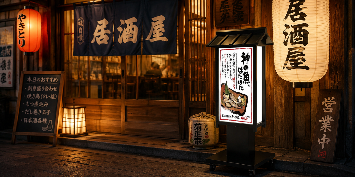 造形型和風電飾看板