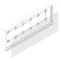 LED内照式壁面看板 W1800×H600mm 薄型 アクリル面板 片面仕様 ファサード看板 シルバー/ブラック WD100-1800-600 4
