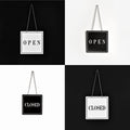 メール便 アクリル看板 200x200mm 両面OPENCLOSED チェーン付 aku-opcl 6