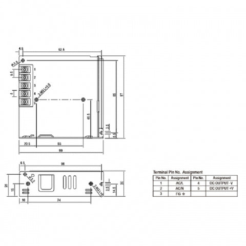 MeanWell LRS-75-12 AC DC電源 DC12V スイッチング電源 72W 12V 6A