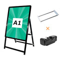 A型スタンド看板 A1 片面 屋外対応 防風 風対策セット 3色展開 シルバー ブラック 木目 店舗用看板 3SET-JC-A1-S 9