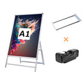 A型スタンド看板 A1 片面 屋外対応 防風 風対策セット 3色展開 シルバー ブラック 木目 店舗用看板 3SET-JC-A1-S 8