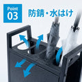 アンブレラスタンド 傘立て スリム 省スペース 持ち手付き 金属製 スチール製 防錆 水はけ 4本収納 玄関・店舗用 4ks-530 4