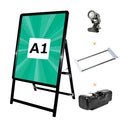 A型スタンド看板 A1 片面 屋外対応 防風 風対策セット 4点セット 3色展開 店舗用看板 シルバー ブラック 木目 4SET-JC-A1-S 11