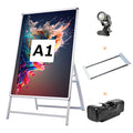 A型スタンド看板 A1 片面 屋外対応 防風 風対策セット 4点セット 3色展開 店舗用看板 シルバー ブラック 木目 4SET-JC-A1-S 8