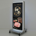 LED電飾スタンド看板 楕円型 内照式 W490×H1310mm 屋外対応 LED看板 スタンド看板 ブラック・シルバー・ゴールド 3色 adoe-led1310 7