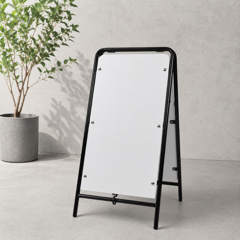 日本製 屋外対応 折り畳み型 スチール製A型スタンド掲示板屋両面表示H790mm OKINA-AISR-790
