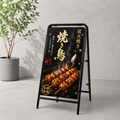日本製 屋外対応 折り畳み型 スチール製A型スタンド掲示板屋両面表示H790mm OKINA-AISR-790 2