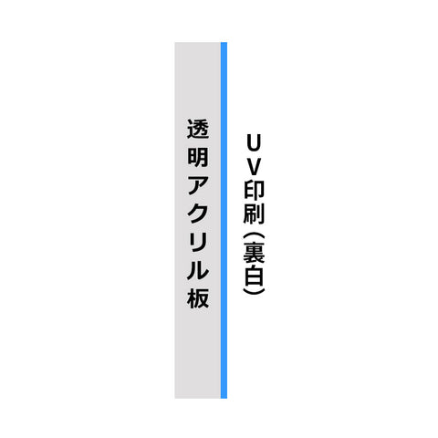 オリジナルアクリルプレート看板 透明アクリルver.（裏面UV印刷） acry-cr