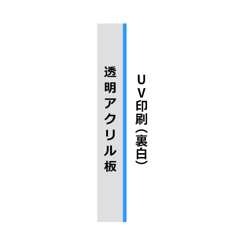 オリジナルアクリルプレート看板 透明アクリルver.（裏面UV印刷） acry-cr