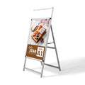A型スタンド看板 A1サイズ カードケース付き 片面仕様 屋外対応 耐候 軽量 アルミフレーム 折りたたみ式 スタンドサイン 店舗用看板 シルバー a1s-s 8