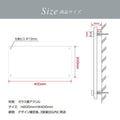 会社銘板 クリニック用 ガラス調アクリル銘板 化粧ビス止め サインプレート 看板 glass-200-400 8