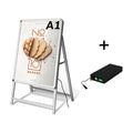 A型LEDライトパネル バッテリー充電式 A1 片面 シルバー・ブラック bat-alp-a1s 11