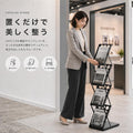 カタログスタンド 折りたたみ A4 4段 スチール製 パンフレットスタンド マガジンラック コンパクト 持ち運び 軽量 組み立て不要 店舗 展示会 zlj-a4st 8