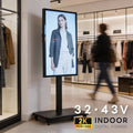 デジタルサイネージ 32/43インチ 垂直型スタンドセット コンテンツ配信 軽量 可動 電子看板 ディスプレイ USBメモリー 大画面 液晶ディスプレイ dsns-sj-gbt 1