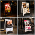 LED A型スタンド看板 A1 両面 高輝度 3000lux 光るポスターパネル 電飾看板 メニューボード 折りたたみ 屋内用 ブラック ホワイト f-led-pu-a1d 9