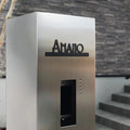 【ミニ表札】 ポスト シール マグネット マンション 両面テープ付 ネームプレート 機能門柱 サイズ オーダーDIY 番地 住所表示 ルームナンバー gs-nmpl-1013 1