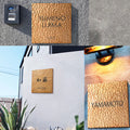 アルミ 表札 アイアン 玄関 表札 アルミ 130角/150角 エッチング 表札 極厚 5mm 戸建て オシャレ 手書き風 玄関 ドア 屋外 住宅 新築祝い オーダーメイド 和風 モダンなデザイン 二世帯 門柱 住所入り 番地 gs-nmpl-1105 6