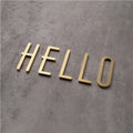 【HELLO】真鍮 ゴールド 75mm t5mm 真鍮鋳物 DIY gspl-16-hello 1