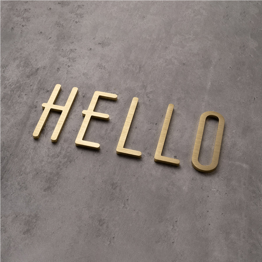 【HELLO】真鍮 ゴールド 75mm t5mm 真鍮鋳物 DIY gspl-16-hello