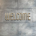 【WELCOME】真鍮 ゴールド 75mm t5mm 真鍮鋳物 DIY gspl-16-welcome 1