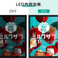 LEDポスターパネル 屋内用 A2 四辺開閉式 シルバー/ブラック W437×H611mm ポスターフレーム LEDパネル ipg2515-a2 8