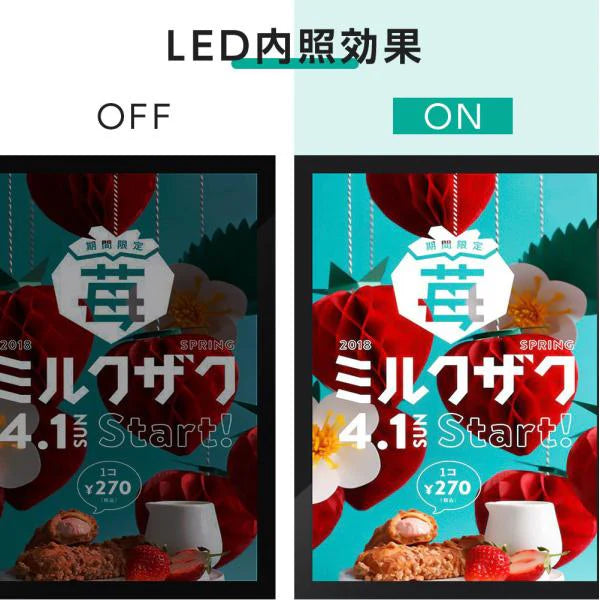 室内壁掛けLEDポスターフレーム