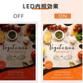 LEDポスターパネル 屋内用 B2 四辺開閉式 シルバー/ブラック W534×H746mm ポスターフレーム LEDパネル ipg2515-b2 8