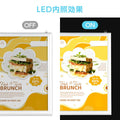 LEDポスターパネル A1サイズ 屋内用 四辺開閉式 薄型 W602×H853mm ポスターフレーム LEDパネル シルバー ipg30-a1 7