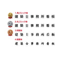 一級建築士事務所登録票 高級額付き 法定看板 事務所用 サインプレート kin02 2