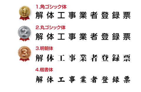解体工事業者登録票 ステンレス製 法定看板 事務所用 建設業許可票 kin09