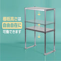 日本製 ステンレス置き棚 二段棚 W525×D320×H800mm 業務用 キッチンラック 作業台棚 上棚 厨房収納 kot-800 5