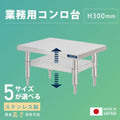 日本製 ステンレス製 卓上コンロ台 業務用 2段棚 高さ300mm 低タイプ 置棚 作業台 キッチンラック kot2ba300 1